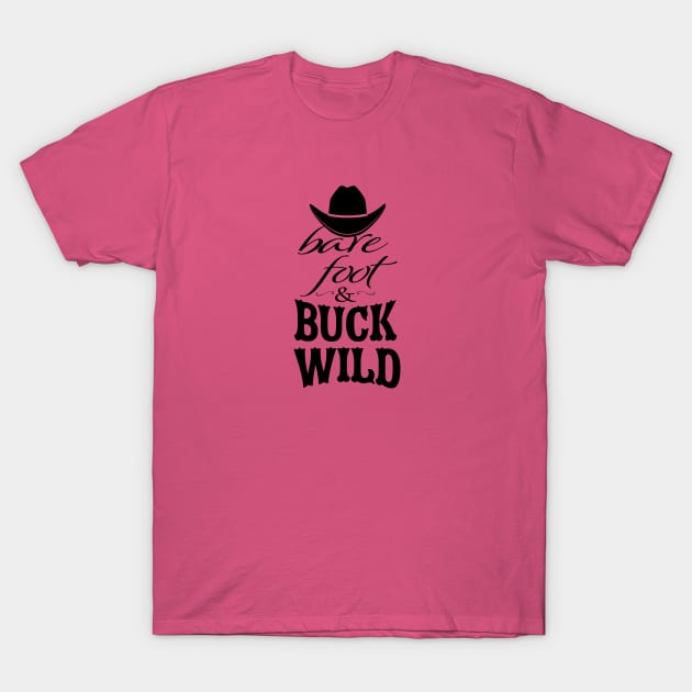 Bare Foot & Buck Wild T-Shirt by Saltee Nuts Designs